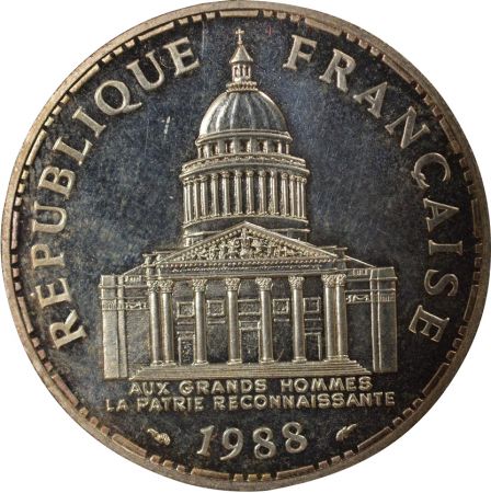 100 Francs Argent, Panthéon  - 1988 Pessac