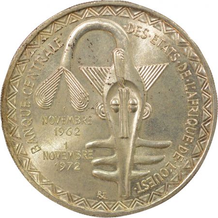 Afrique de l\'Ouest  - 500 Francs Argent, Union Monétaire - 1972 Paris