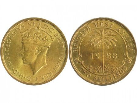 Afrique de l\'Ouest Britannique 2 Shillings George VI - Palmier 1938