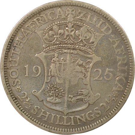 Afrique du Sud George V - 2 1/2 Shillings Argent, Type 1 - 1925 Pretoria