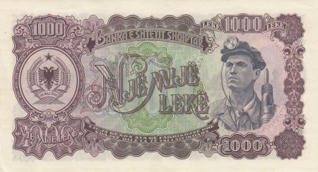 Albanie 1000 Leké - Derricks - Mineur - Série TH - 1957