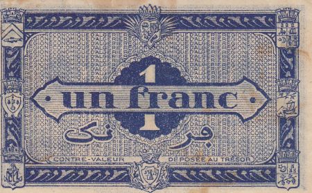 Algérie 1 Franc - 1944 - Série B - Nº 025,307 - Première émission - Figuier