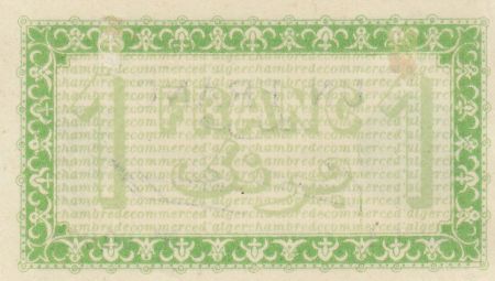 Algérie 1 Franc - Chambre de commerce d\'Alger - 03-09-1914 - Série T.1