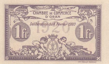 Algérie 1 Franc - Chambre de commerce d\'Oran - 04-02-1920 - Série II