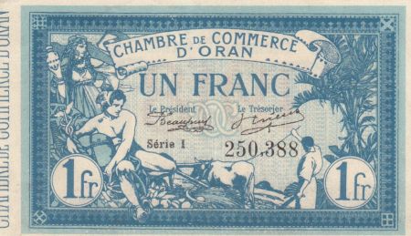 Algérie 1 Franc - Chambre de commerce d\'Oran - 10-11-1918 - Série I