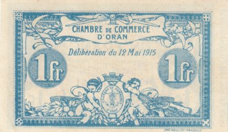 Algérie 1 Franc - Chambre de commerce d\'Oran - 12-05-1915 - Série E