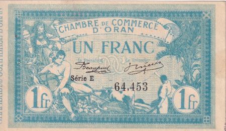 Algérie 1 Franc - Chambre de commerce d\'Oran - 1915 - Série E - P.141.2