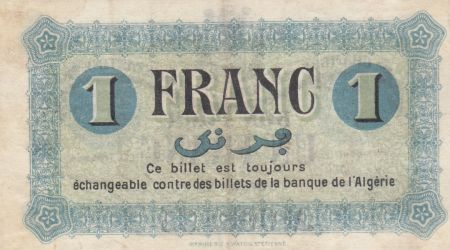 Algérie 1 Franc - Chambre de commerce de Constantine - 01-05-1915 - Série B