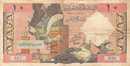 Algérie 10 Dinars - Algérie - Nid de Cigognes - 01-01-1964