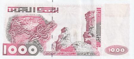 Algérie 1000 Dinars - Grotte de Tassili - Animaux -  1998