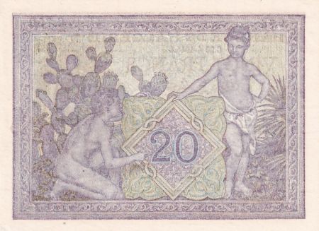 Algérie 20 Francs - Jeune Femme - 20-04-1944 - Série G.750 - P.92a