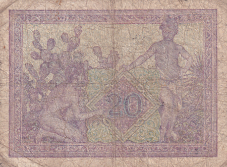 Algérie 20 Francs Jeune Femme - 07-05-1945 - Série S.2162