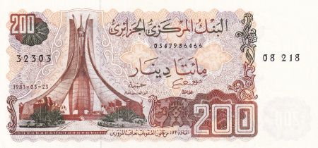 Algérie 200 Dinars  - Monument des martyrs, Constantine - 1983