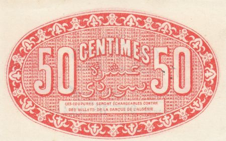 Algérie 50 Centimes - Chambre de commerce d\'Alger - 22-06-1921 - Série B.99