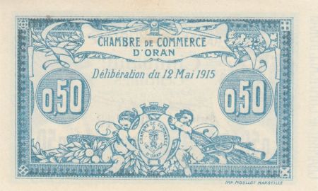 Algérie 50 Centimes - Chambre de commerce d\'Oran - 12-05-1915 - Série B