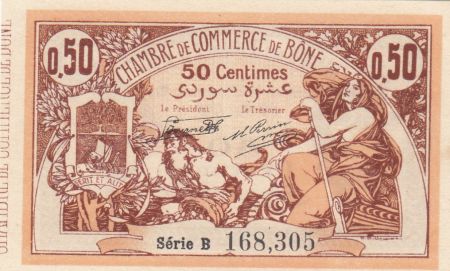 Algérie 50 Centimes - Chambre de commerce de Bône - 28-05-1918 - Série B