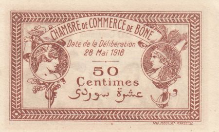 Algérie 50 Centimes - Chambre de commerce de Bône - 28-05-1918 - Série B