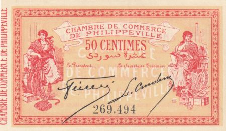 Algérie 50 Centimes - Chambre de commerce de Philippeville - 10-11-1914 - Série 199.794