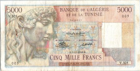 Algérie 5000 Francs Apollon - Arc de Triomphe de Trajan - V.305 - 1949