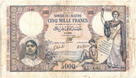 Algérie 5000 Francs Justice