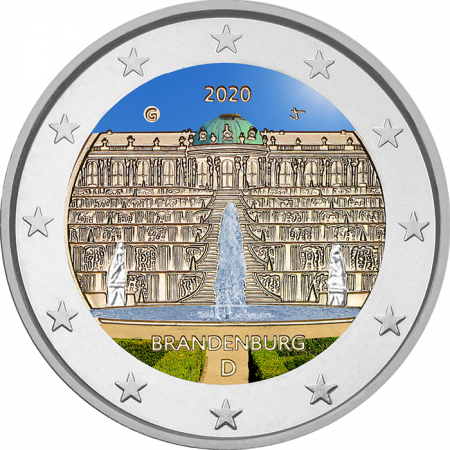 Allemagne  2 euros  2020- Brandebourg - Palais de Sanssouci- couleur