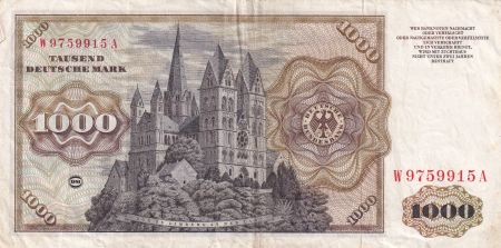 Allemagne (RFA) 1000 Deutsche Mark - Johannes Schöner par Lucas Cranach - 1960