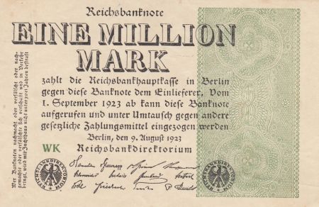 Allemagne 1 000 000 Mark 1923  - Série WK