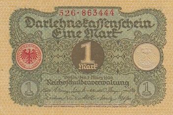 Allemagne 1 Mark - 1920 - P.58 - Neuf