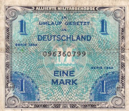 Allemagne 1 Mark - Impr. américaine - 1944 - 9 digit avec F - P.193a