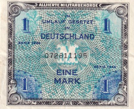 Allemagne 1 Mark - Impr. américaine - 1944 - 9 digit avec F - P.193a