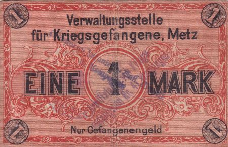 Allemagne 1 Mark - Ville de Metz - 1917