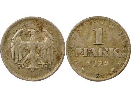 Allemagne 1 Mark Argent - 1924 J Hambourg