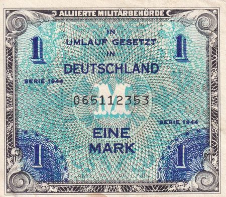 Allemagne 1 Mark Impr. américaine - 1944 - 9 digit avec F - TTB+ - P192a