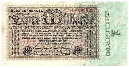 Allemagne 1 Milliarde Mark  - Série A.009 -1923