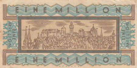 Allemagne 1 million de Mark - Ville de Nurmberg - Numéro 66814 - 1923