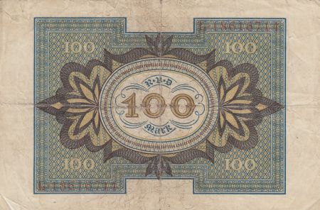 Allemagne 100 Mark - Cavalier de Bamberg - 8 digit - 1920 - Série L - P.69b