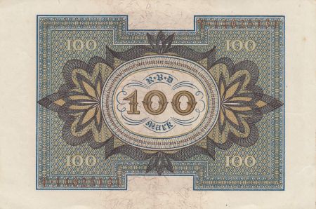 Allemagne 100 Mark - Cavalier de Bamberg - 8 digit - 1920 - Série P - P.69b