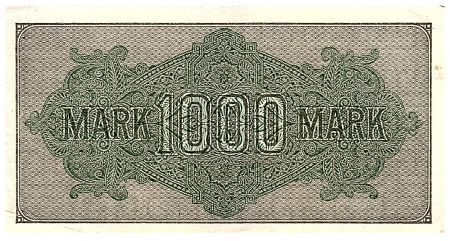 Allemagne 1000 Mark Vert, lilas - 1922 - série F*-WM