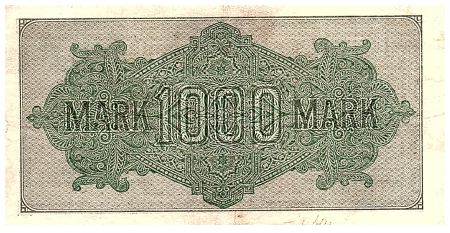 Allemagne 1000 Mark Vert, lilas - 1922 - série Hd*-OE