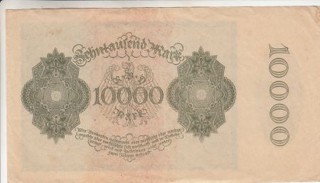 Allemagne 10000 mark - Portrait par Albrecht Dürer - Reichsbanknote - Série 6k