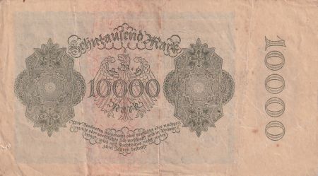 Allemagne 10000 mark - Portrait par Albrecht Dürer - Reichsbanknote - Série B - 1922