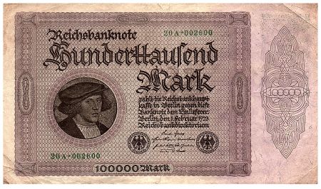 Allemagne 100000 Mark Gisze - 1923 - 20A