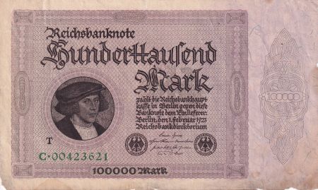 Allemagne 100000 Mark Gisze - 1923 - Série T - C.00