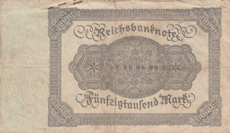 Allemagne 50 000 mark - Reichsbanknote - Burgermaster brauweiler - Série A - 1922