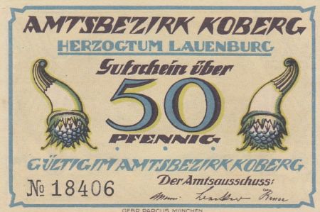 Allemagne 50 Pfenning - Kobere - Numéro 18406 - 1921 - SUP