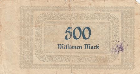 Allemagne 500 millions de Mark - Etat de Mayen - 1923 - Numéro 001448