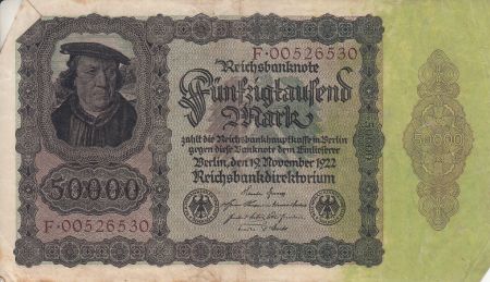 Allemagne 50000 Mark Bourgmaistre Brauweiler - 1922 Série F.00