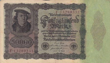 Allemagne 50000 Mark Bourgmaistre Brauweiler - 1922 Série F.13