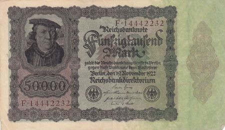 Allemagne 50000 Mark Bourgmaistre Brauweiler - 1922 Série F.14