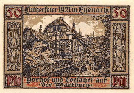 Allemagne ALLEMAGNE  EISENACH - 50 PFENNIG 1921